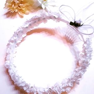 Silk flower First Communion Crown